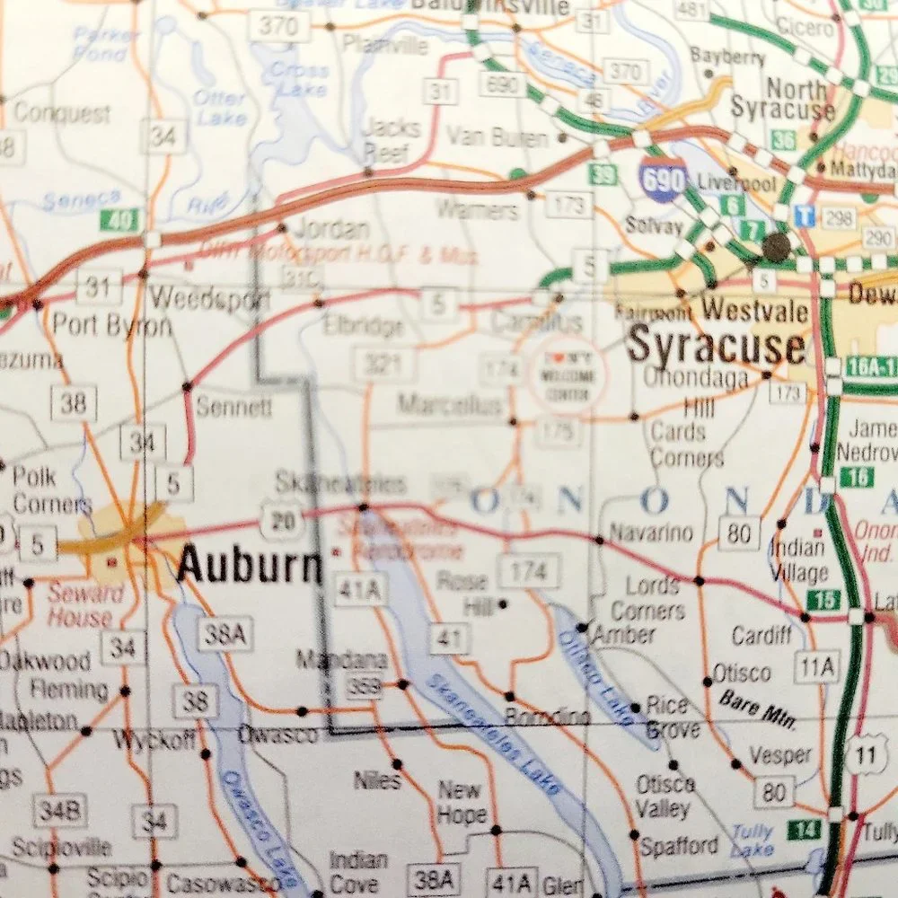 I Love New York State Complete Full Road Map Highways, Routes, Roads 26"x36'' - Picture 3 of 8